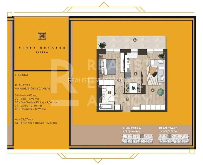 Vânzare, apartament, 2 camere, First Estates Pipera, București - 12
