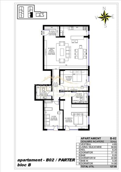 Apartament 4 camere / 127.95mp / Pipera - 1