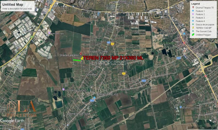 Teren intravilan 14700mp | 42X360 | Toate utilitatile | Zona Domnesti - 2