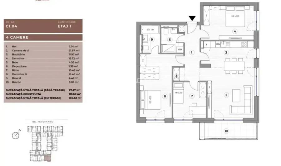 Apartament Lux 4 Camere Ferdinand - 15