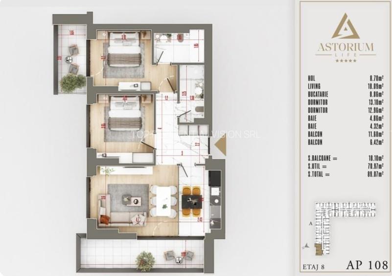 AP. 3CAM. BLOC PREMIUM FINALIZAT,MUTARE IMEDIATA / ASTORIUM LIFE! - 2