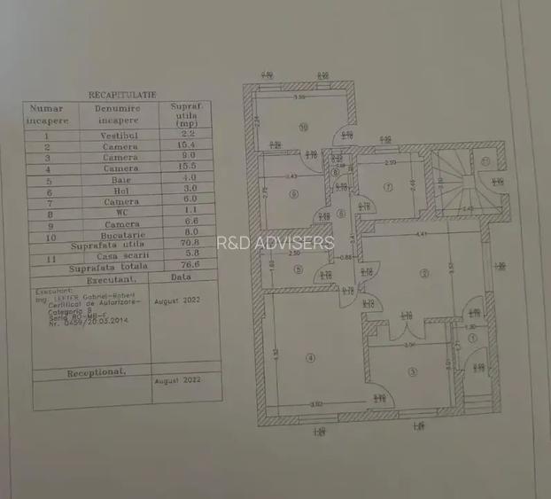 Apartament 4 camere destinație rezidențiala, de birou sau comercială - 19