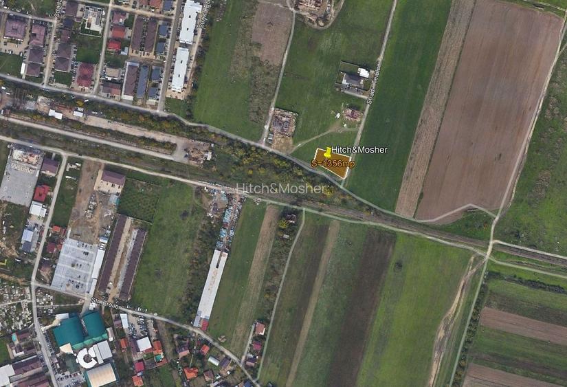 Teren 1.356 mp, dublu front - ideal (servicii + locuire)-comision 0% - 4