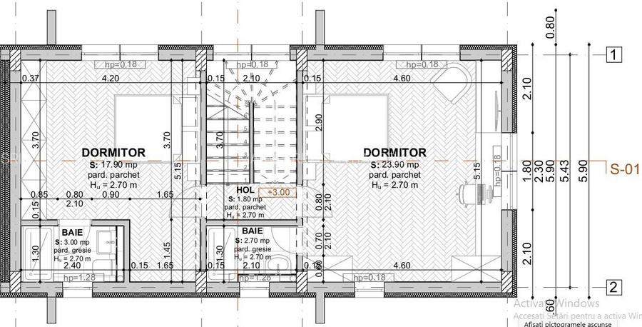 vila 5cam-indiv la calcan-perete propriu/centru Popesti Leordeni - 9