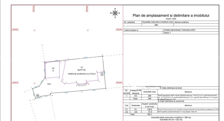 Dorobanti, Calea Floreasca, casa S+P+E+Pod, 302 mp construiti, teren 289 mp, - 1