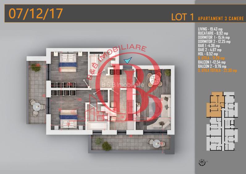 Apartament 3 camere Decomandat Titan Th. Pallady-Sector 3 - 1