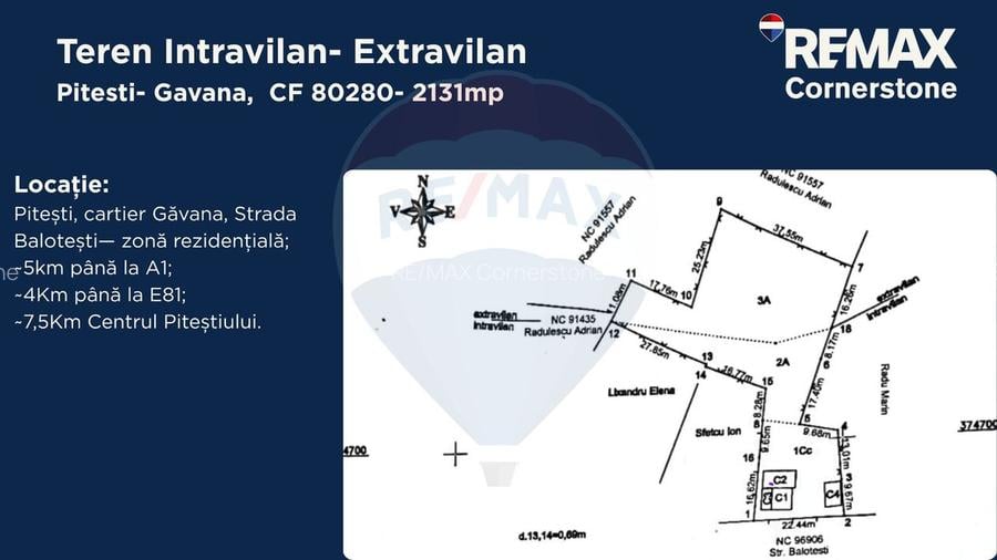 Teren de vânzare 2.131mp, Utilități branșate, Pitești– Găvana - 3