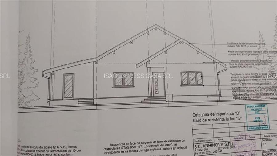 Casa noua de vanzare: 4 camere, 2 bai - loc. Dumesti | 500 mp teren | 128.000 eu - 2