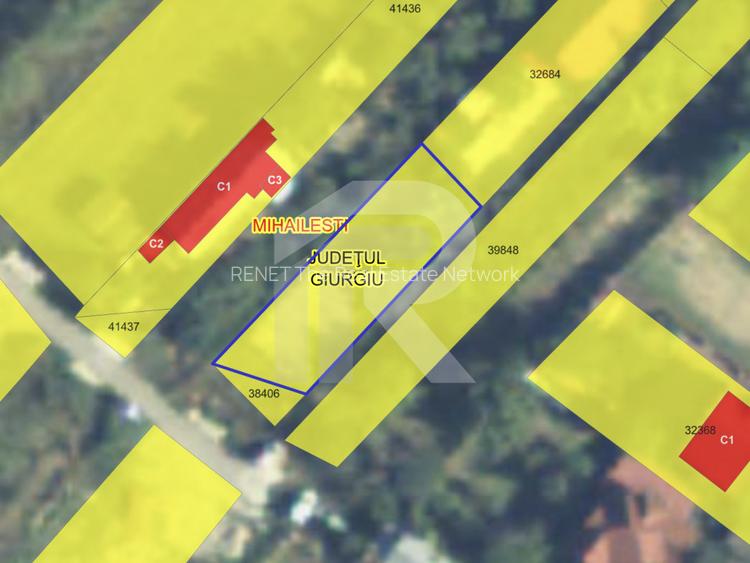 Mihăilești - teren împrejmuit 401mp, cu puț, COMISION 0 - 2