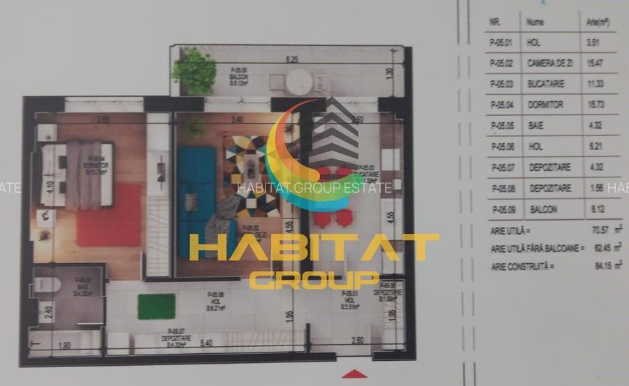 Pallady 2 camere decomandat 71 mp + LOC PARCARE GRATUIT - 2