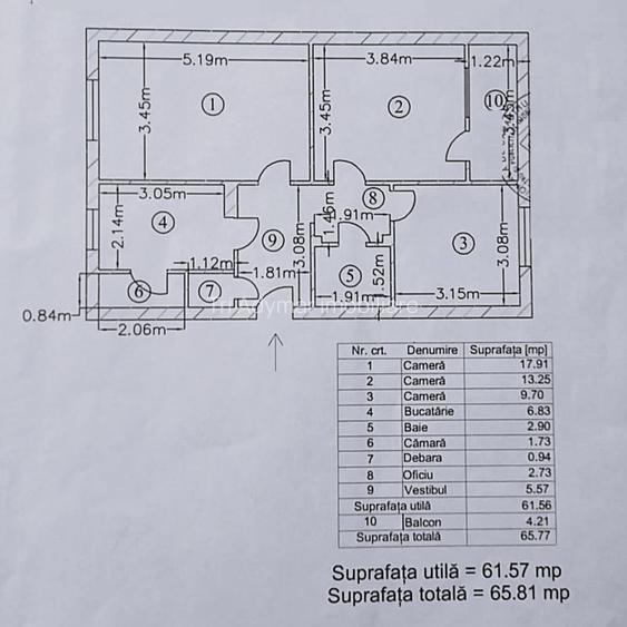 Apartament 3 camere decomandat – Drumul Taberei, Valea Ialomiței, etaj 1/4 - 1