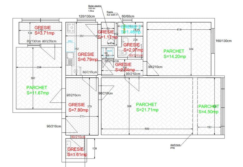 3 camere spațioase, renovat recent, 2 băi – Aviator Popișteanu / Domenii - 11
