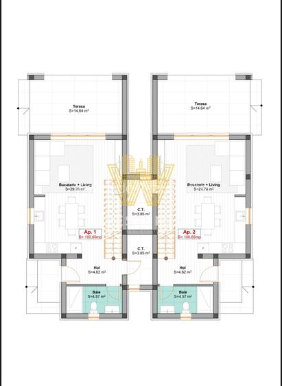 Duplex premium de vanzare, Mosnita Noua - 4