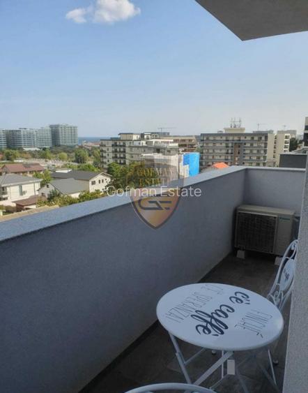 2 camere 52mp, Mamaia nord - bloc NOU-  vedere la mare, gaze, A/C. - 5