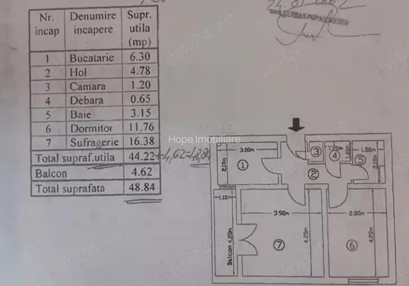 Titan metrou - Apartament 2 camere , decomandat - 4