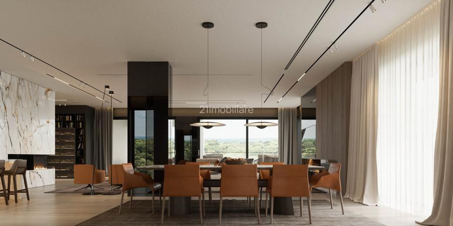 Penthouse 5 camere, lux, 358mp, terasa 84 mp, living spectaculos, langa Stejarii - 4