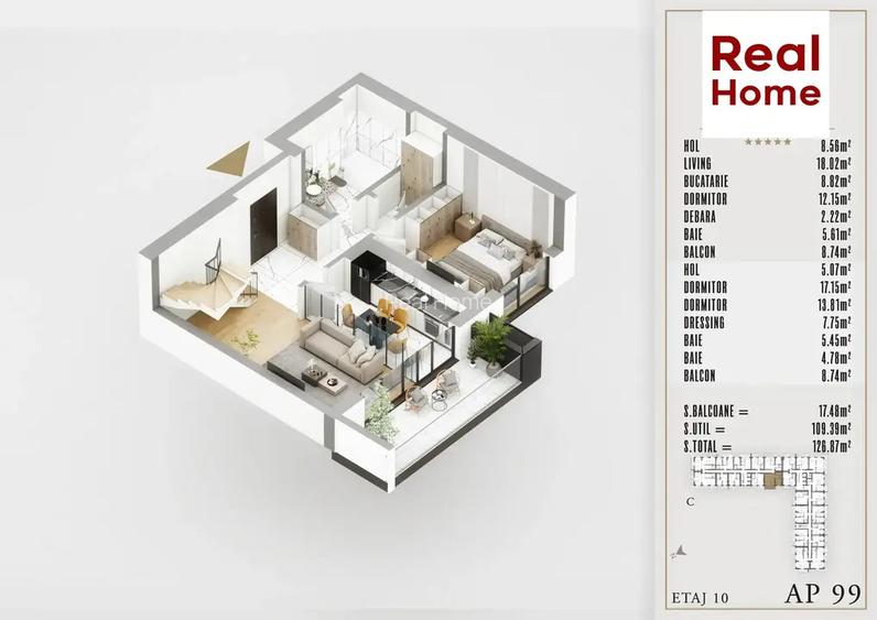 4 Camere DUPLEX Premium Izolatie Fonica Pallady STB 8 Min Predare 2025 - 7