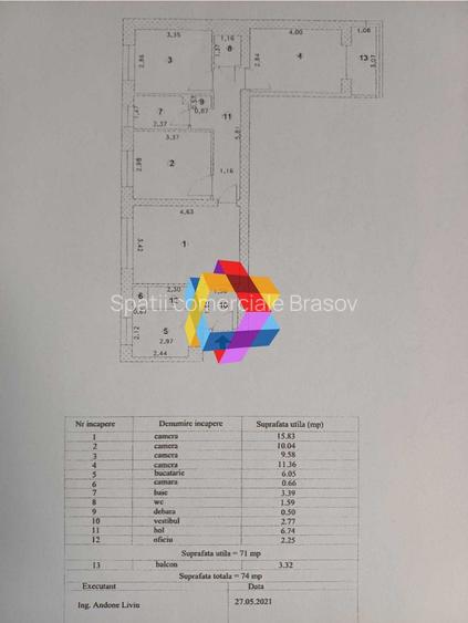 Apartament 4 camere de vânzare Brasov, zona Centru Civic,74 mp, Plus-imo.ro - 7
