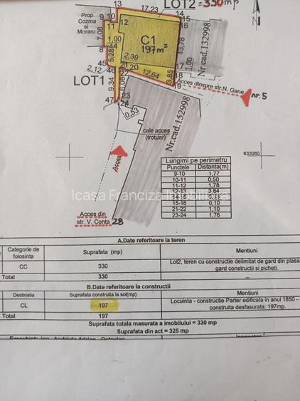 Vilă 6 camere în Centru Iași, 197mp, teren 330mp, deschidere dublă, zona zero - 6