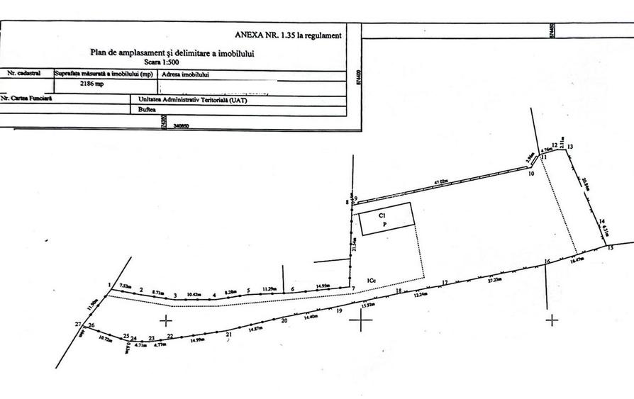 Buftea, Palatul Stirbey, teren intravilan, 2186 mp, vedere catre lac, - 1