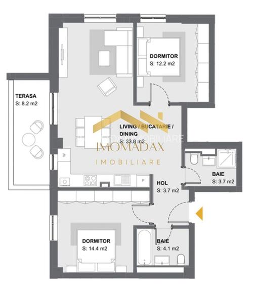 Aradului-3 Camere-Etaj 1 - 15