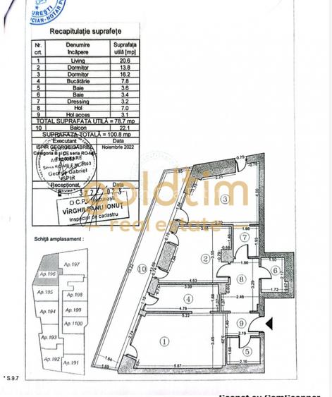APARTAMENT 3 CAMERE/MOBILAT/UITILAT/TERASA/PARCARE/ARTCITY/PTA PRESEI LIBERE - 34