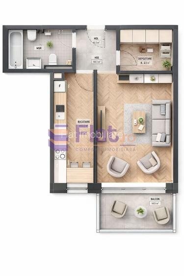 Garsoniera I Grandis Residence I Tractorul - 2