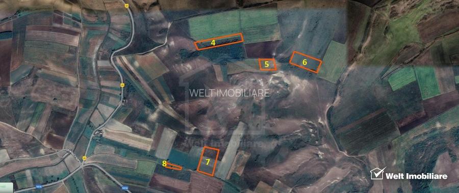 Cojocna, teren extravilan, 10.2 ha - 9 parcele - arabil, faneata - 4