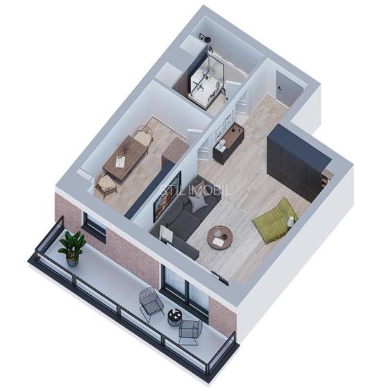 Apartament o camera, 46,5 mp, finisaje premium 0% COMISION - 3