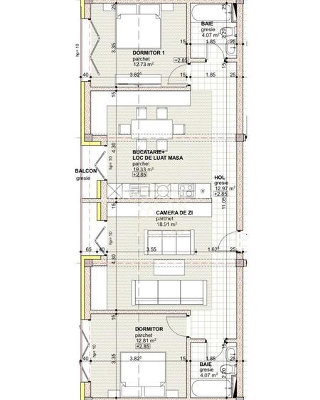 Apartament Ultrafinisat 3 camere 85 mp-etaj 1-lift-Libertatii - 3