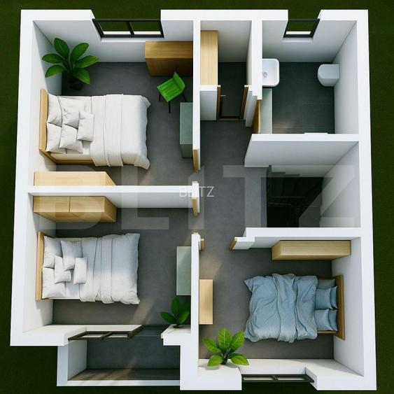 Duplex premium P+1 | 4 camere 97 mp | Dancu - 4