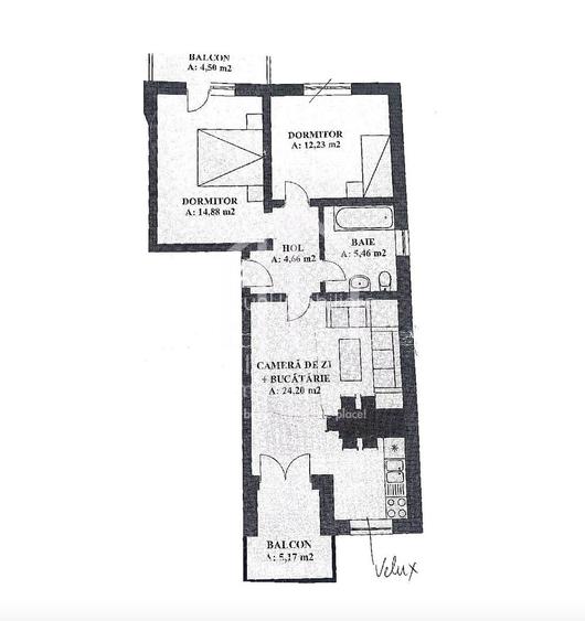 Apartamet cu 3 camere, 61mp utili+2 balcoane, etaj 3, mobilat Selimbar - 1