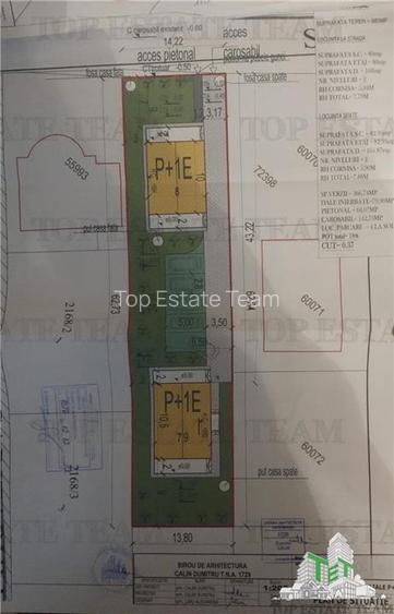 Reducere! Teren intravilan 880 mp cu proiect complet 2 case P+1, Comuna Berceni - 4