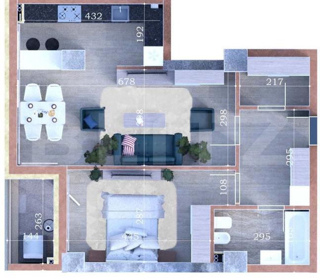 Apartament 2 camere, ansamblu nou, 59 mp, Copou