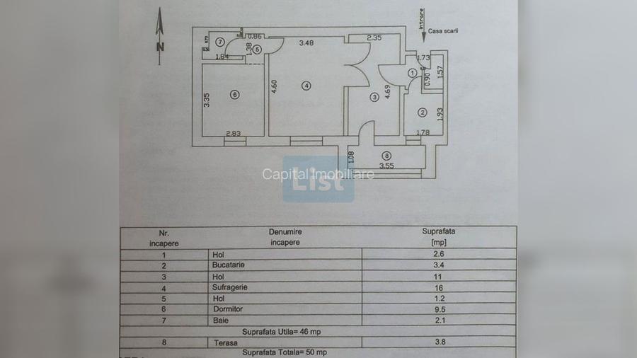 Apartament 2 camere, 50mp , Ultracentral
