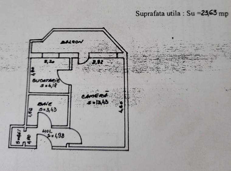 Garsoniera in bloc de apartamente