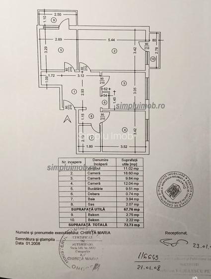 Metrou 1 Decembrie 3 Camere Decomandat 73mp Centrala Proprie! - 1