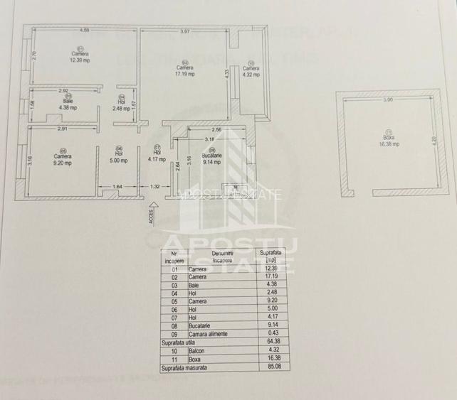 Apartament cu 3 camere, curte si boxa de vanzare, Zona Dorobantilor - 15