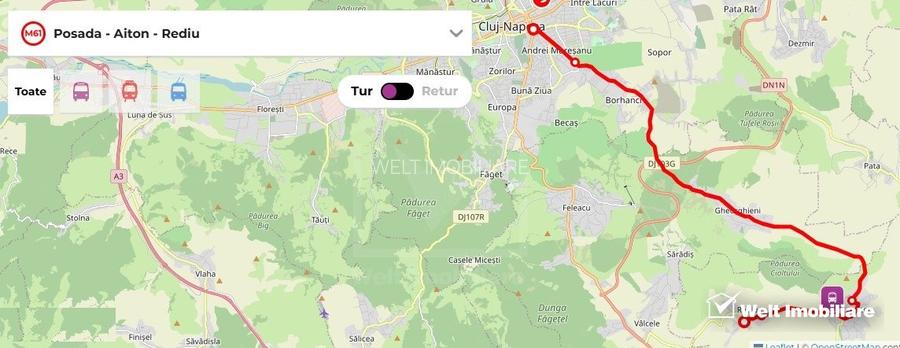 Teren extravilan in Rediu - Aiton, 4300 mp, la 150 m distanta de intravilan  - 3