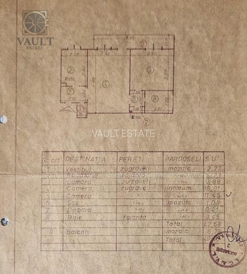 Apartament 2 camere - MOBILAT UTILAT - zona BRANCOVEANU/SECUILOR  - 9