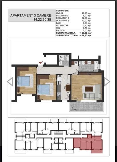 Apartament 3 camere | bloc nou 2020 | 2 băi | balcon închis | Bragadiru - 8