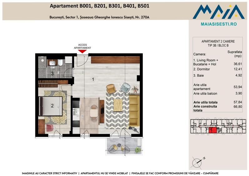 2 CAMERE | FINISAJE PREMIUM | SISESTI | LANGA 2 COCOSI | METROU STRAULESTI - 2