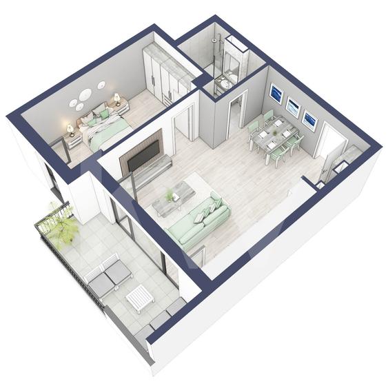Apartament 2 camere, etaj 3