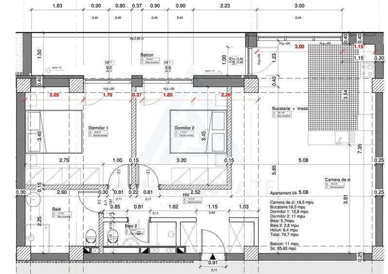 Apartament premium 75 mp utili cu parcare subterana si boxa Central