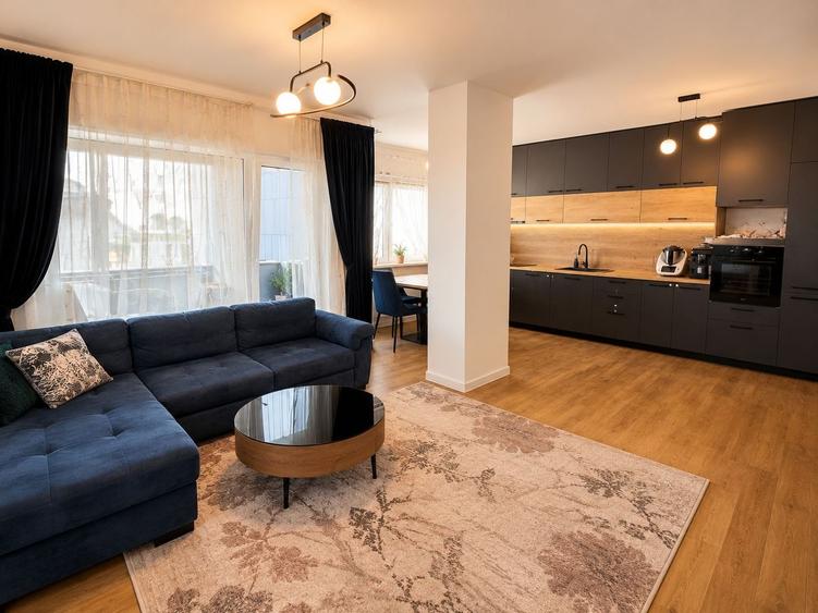 Apartament premium cu 3 camere | 75 mp + terasă | Complet mobilat și utilat