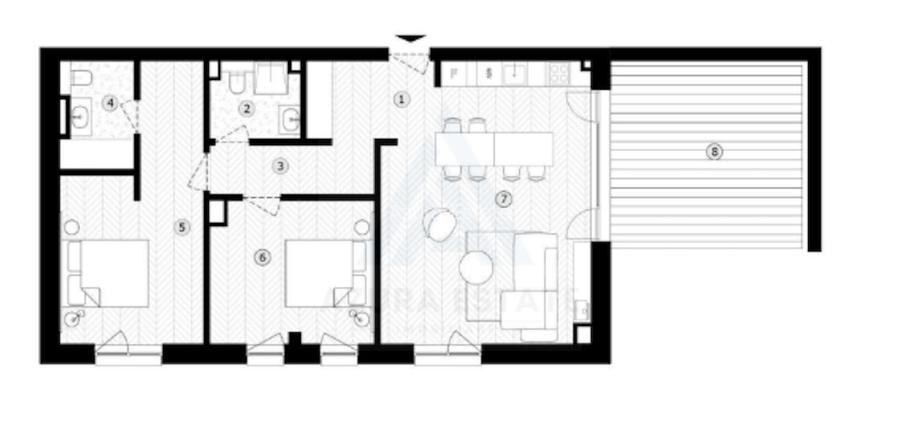 Apartament premium 3 camere vedere spre lac si terasa 19 mp in Tiglari - 10