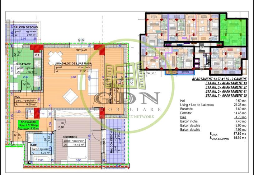 Apartament 2 camere, decomandat, 72.9mp, cartier Cornitoiu, zona Liceul Bibescu