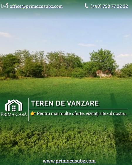 Teren intravilan sat Caltuna Smeeni BZ suprafata 3580mp deschidere 50m
