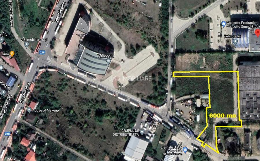 Teren 6000 mp Industrial CUG Iași cu 3 intrari ideal Hale, acces TIR – Lângă Kaufland CUG | 300 €/mp fara TVA - 2