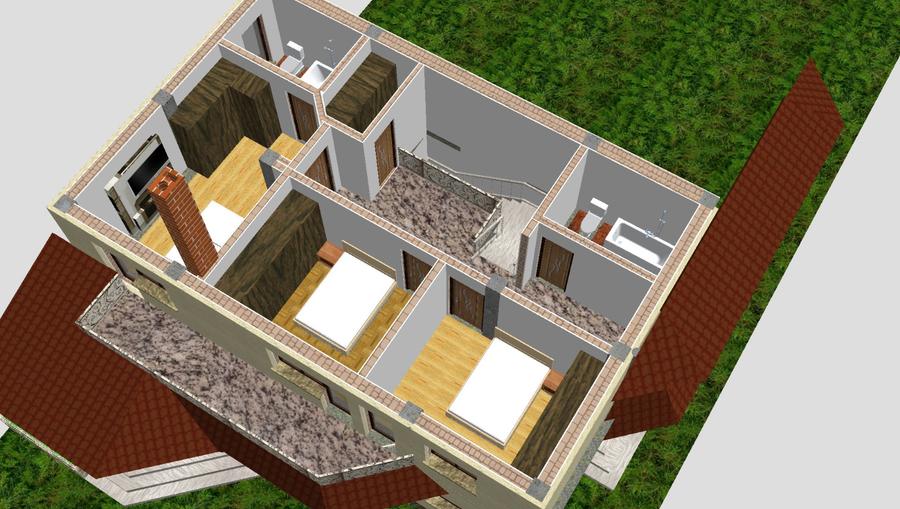 Veterani , casa construita din caramida
